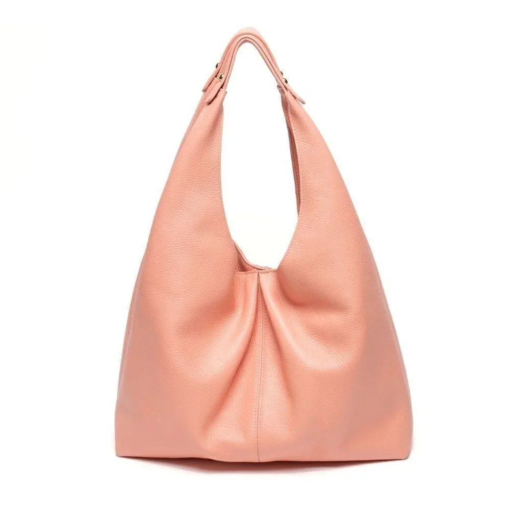 Laggo Leather Hobo Bag Purse Nadia Blush NEW